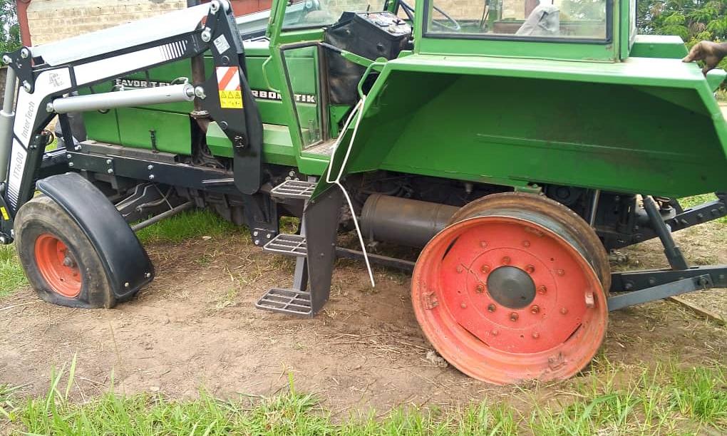 Ausladen des Traktors