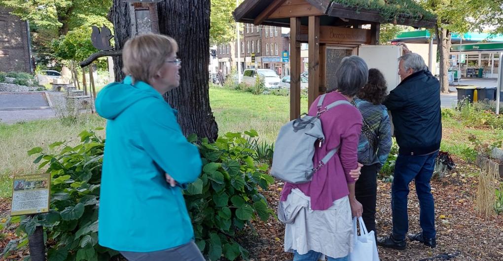 Erklärung des Bienenschaukastens durch Jürgen