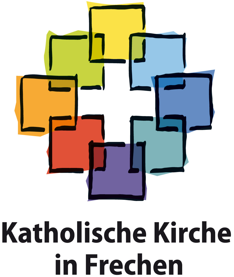 Logo kath. Pfarreiengemeinschaft Facettenkreuz bunt