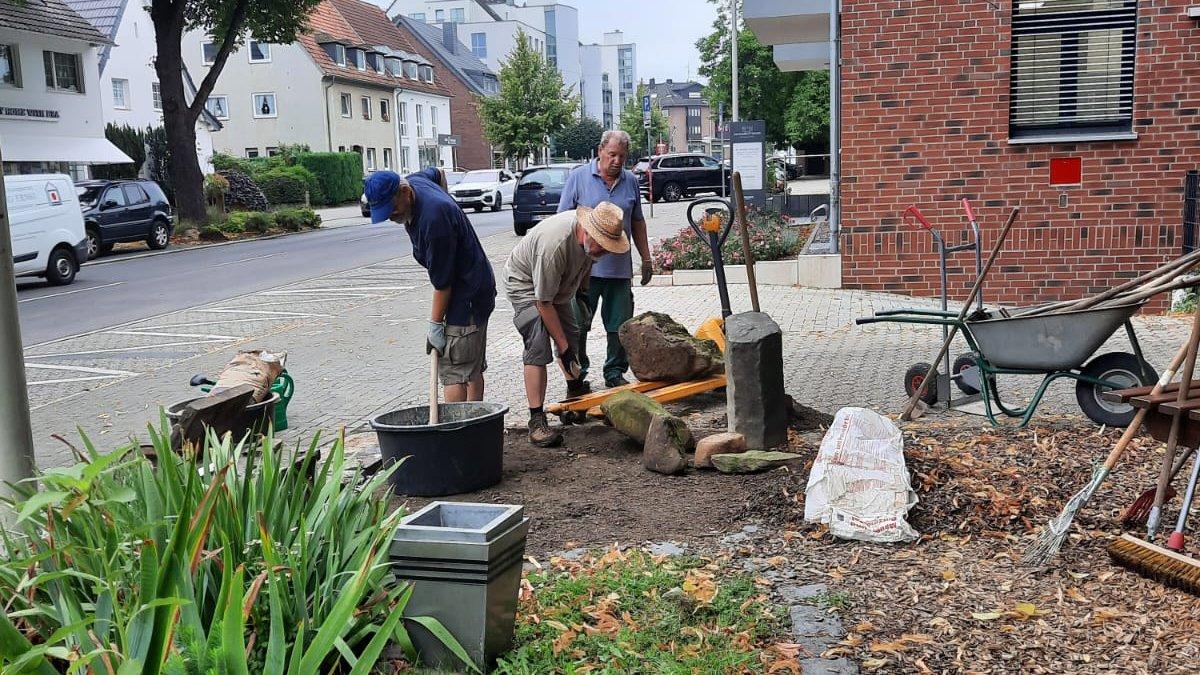 Herrichtung des Steinbeetes